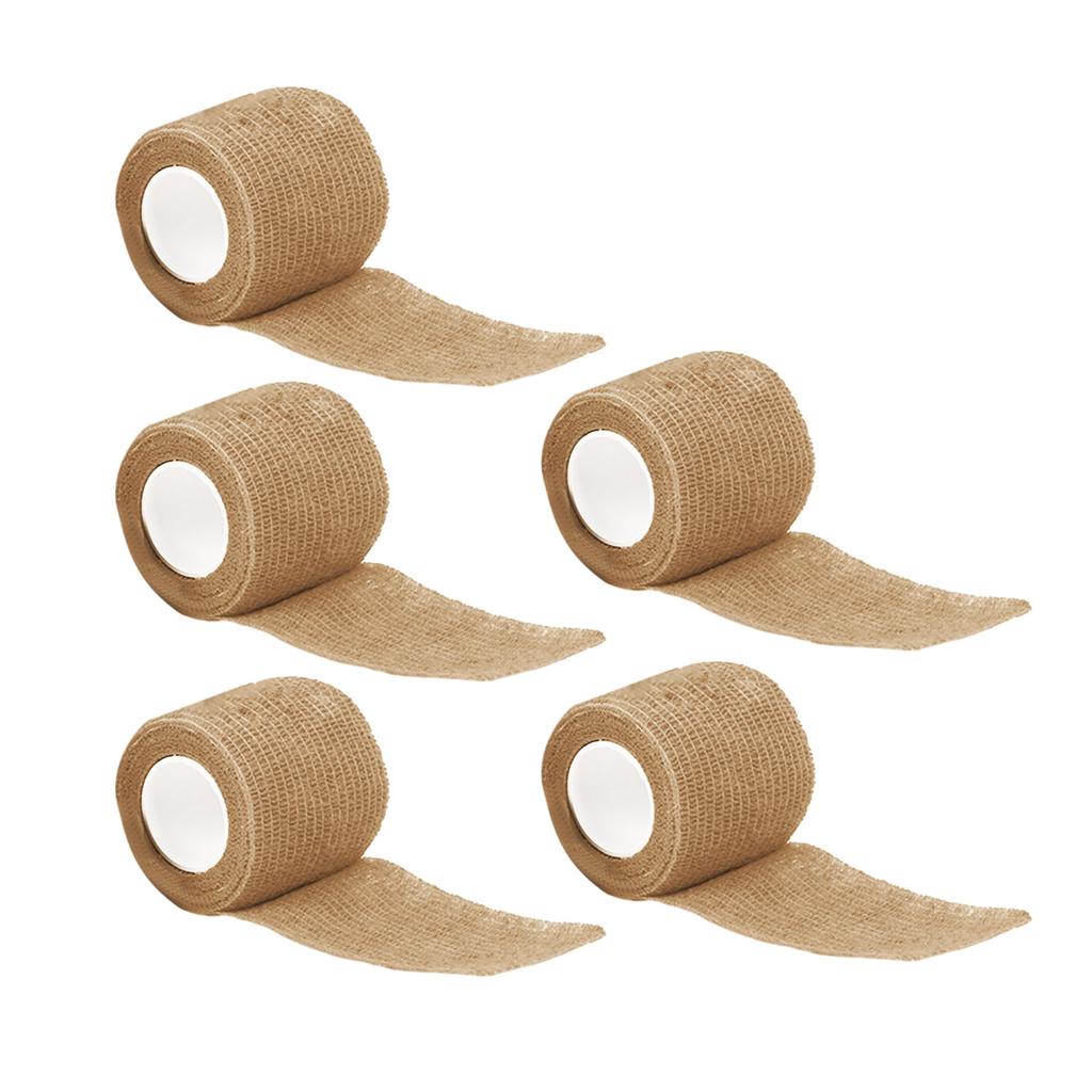 5 Pcs Self Adherent Bandage Wrap Breathable Cohesive Bandage Elastic Adhesive Tape for Stretch Athletic Sports Wrist