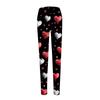 Damen-Druckhose, elastische Leggings aus weicher Baumwolle, lässiger Heimpyjama