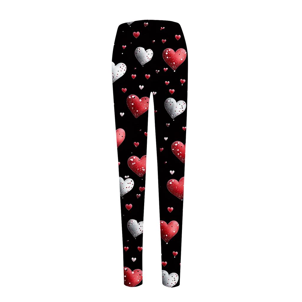 Damen-Druckhose, elastische Leggings aus weicher Baumwolle, lässiger Heimpyjama