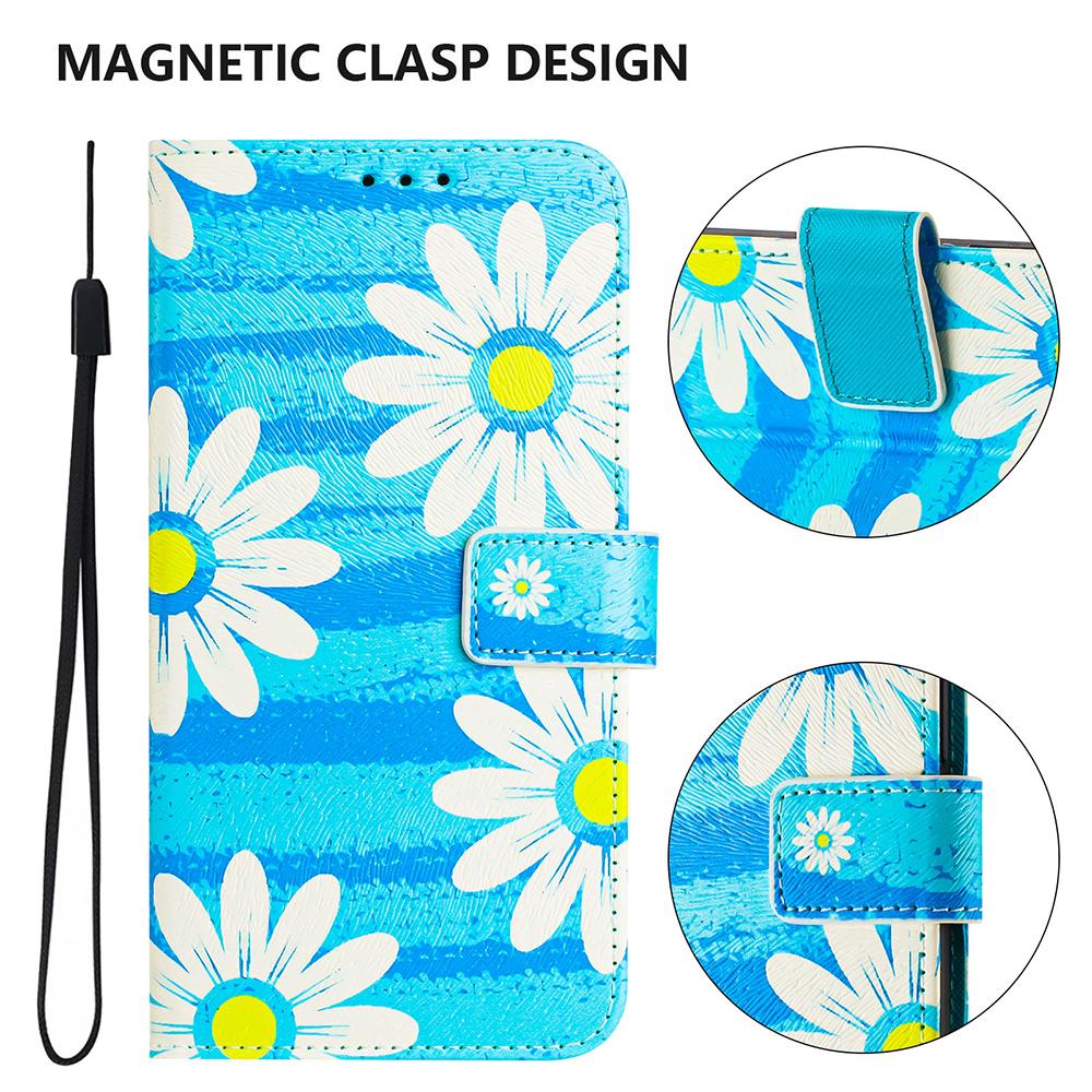 Coloured Drawing Wallet Case for Moto G Stylus 4G 5G E13 E22 E22i E32 Shockproof Stand Card Slots Strap Flip Phone Cover Cover