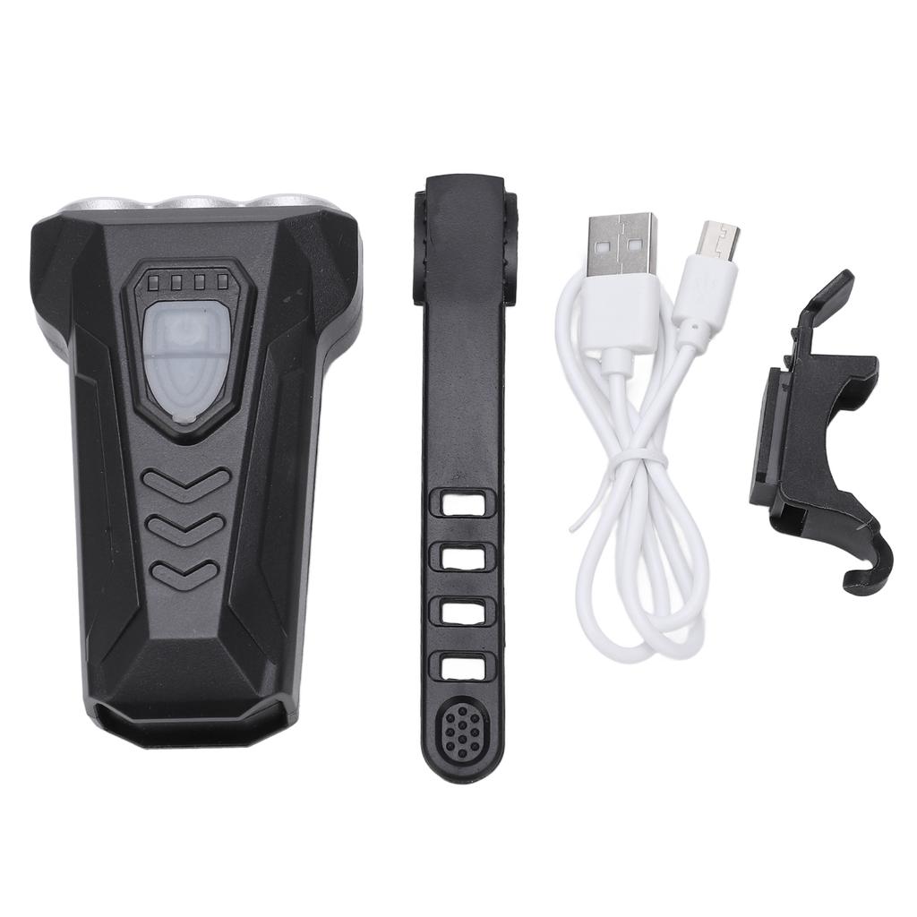 USB Rechargeable Bike Headlight with 4 Modes Wick Bicycle Front Light Waterproof Bike Lights