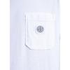 STONE ISLAND Solid Color Crew Neck Fitted Short Sleeve T-Shirt Men Tops White 801521957-A0001
