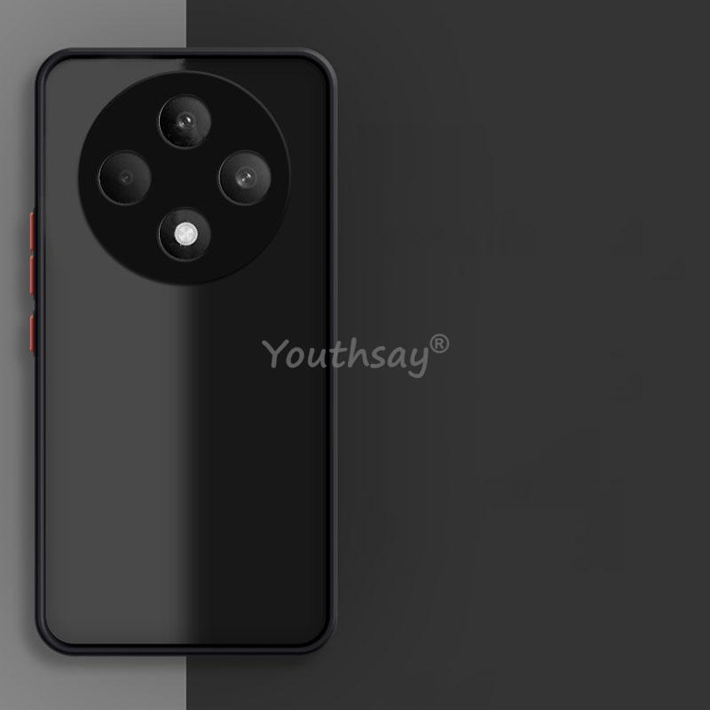 For OPPO Reno 12 F Case Silicone Translucent Matte Rubber TPU Phone Camera Protector Cover Reno 12 F Case Reno 12 F Cover Reno 12 F чёрный