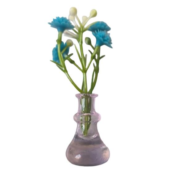 1/8/10Pcs Vertical Greenery Vase Magnetic Mini Clear Glass Propagation Vase with Faux Flowers Dorm Room Plant Decor