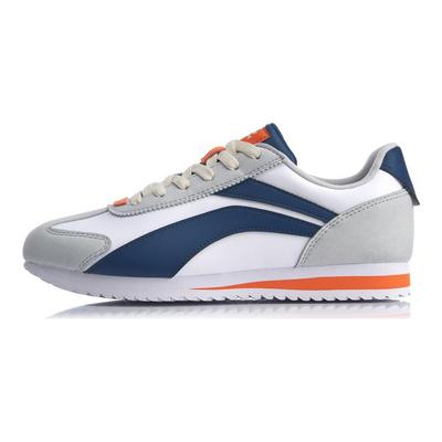 Li Ning 3K Synthetic Leather Non Slip Lightweight Low Top Sports Casual Shoes Men's White Gray Blue AGCQ019-5