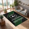 John Deere Crystal Velvet Rug, Custom Name Text Personalized Non‑Slip Floor Mat for Home Decor Gift
