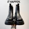 Men's Trendy High-End Retro Chelsea Boots - British Style, Thick-Soled, High-Top Leather Martin Design 5015-A.