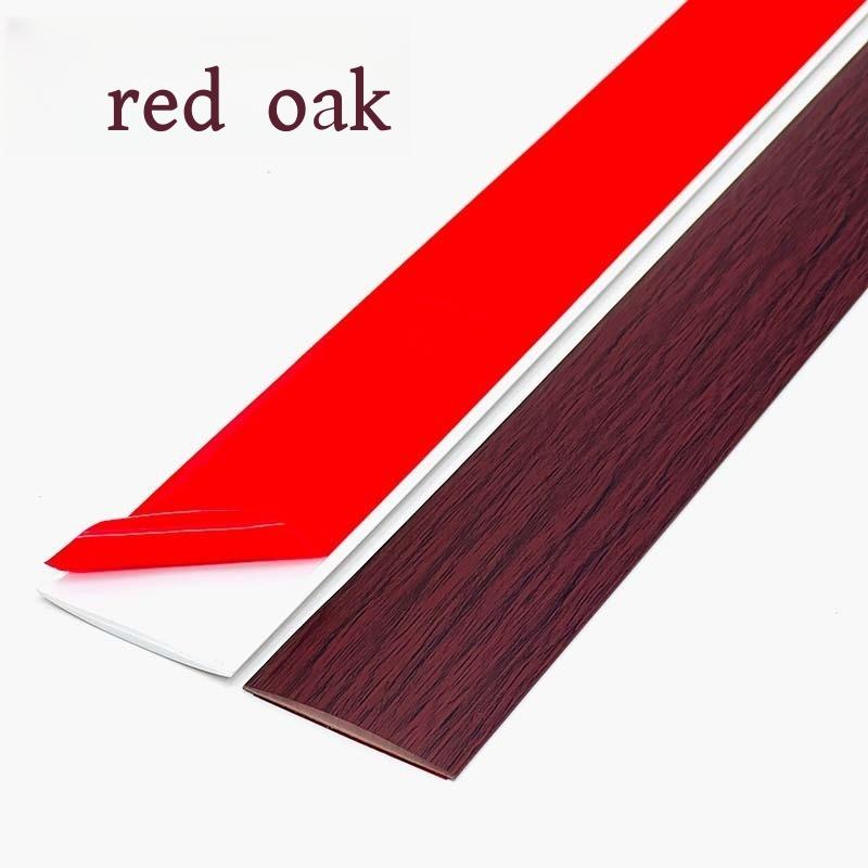 1Pc 5cm/1.96in PVC Wooden Floor Transition Strip, Self-adhesive Edge Sealing Strip, Self-adhesive Threshold Strip
