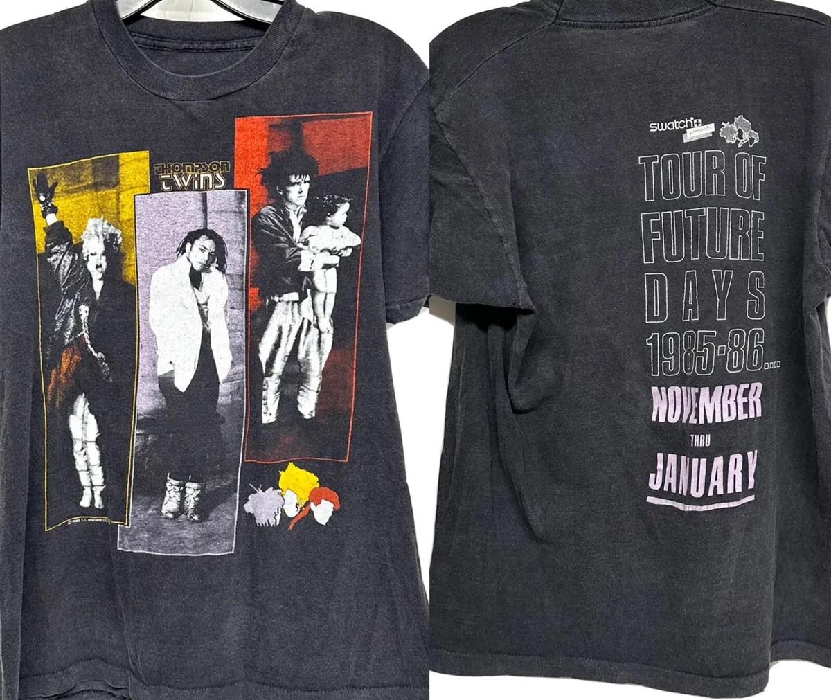 2 sides Thompson Twins Tour Shirt Reprint Black 1986 Unisex S-5XL EM0428 XXL