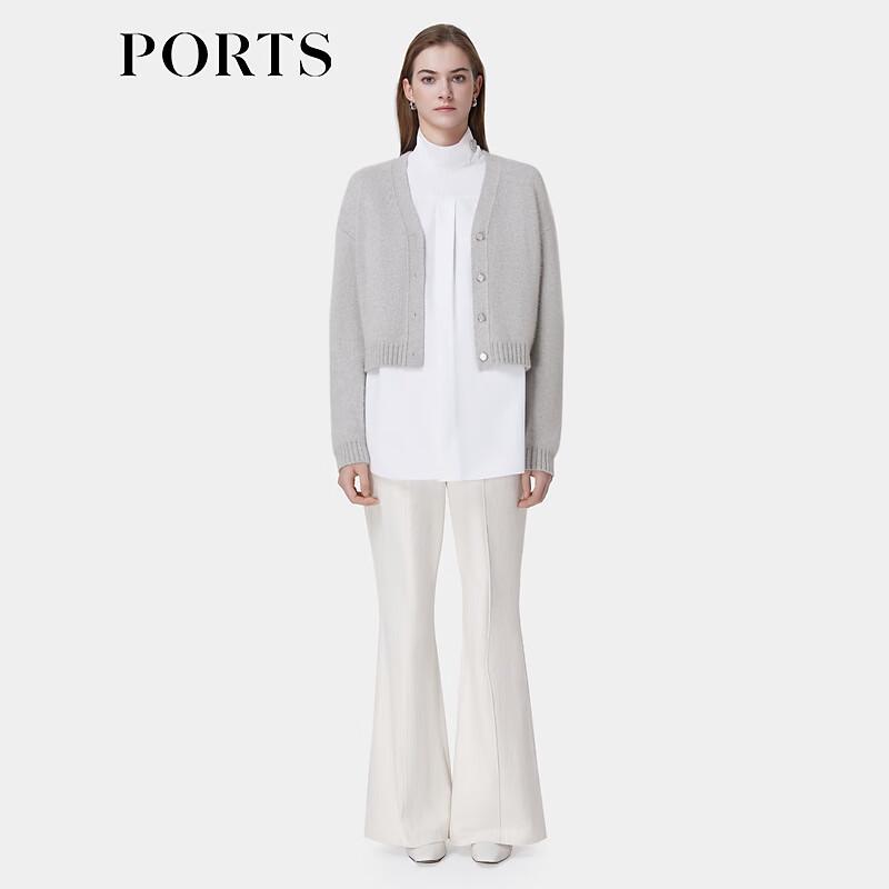 

PORTS Women s V-Neck Long Sleeve Mid-Length Knit Cardigan LP9K047SKF026 L