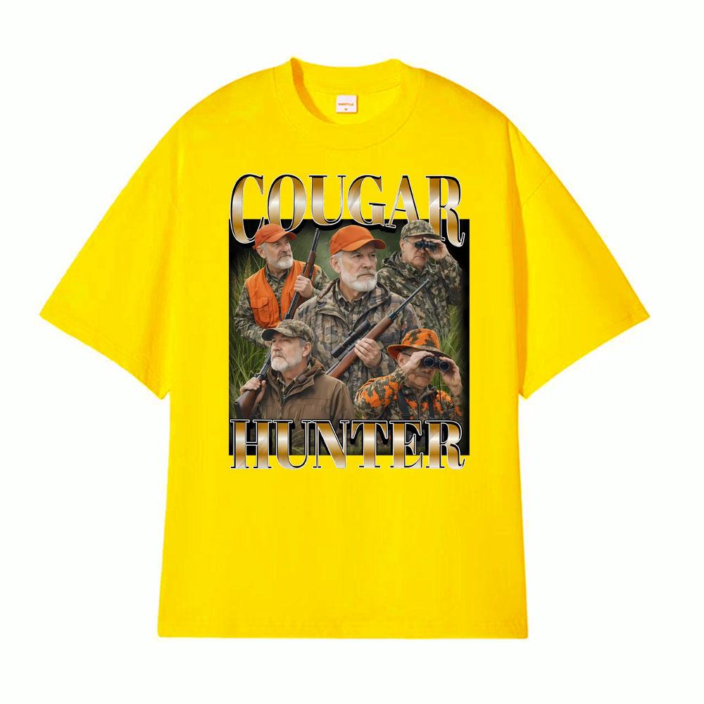 Cougar Hunter Funny Hunting Meme Tshirt Men Women Clothing Fashion Summer Tee Shirt Cotton Oversized Short Sleeve T Shirts Tops