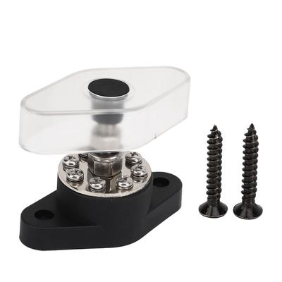 3/8in 180A Power Distribution Block 8+1 Point Bus Bar Junction Post with Transparent Cover