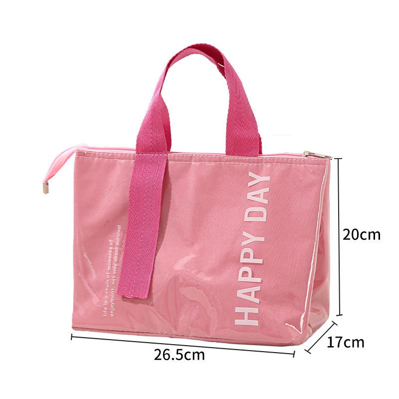 Dopamine Thermal Insulated Lunch Bag: Portable, Waterproof, Oil-Proof Bento Bag for Office Workers & Students with Aluminum Foil Lining