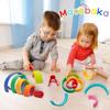 Silicone Rainbow Stacker Puzzle - Baby Stacking Toy Building Blocks, Open Ended Montessori Nesting and Sensory Fidget Toy Teether Gifts - 10 Layers