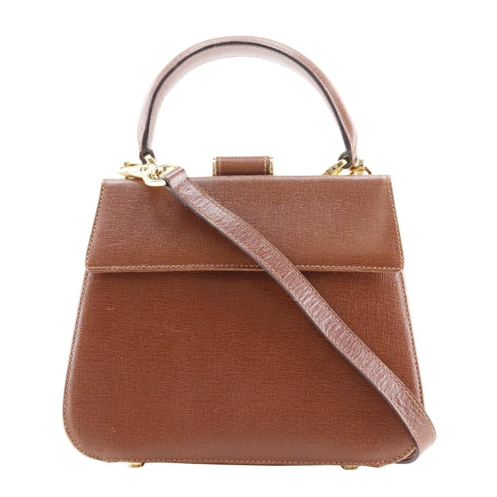 

Salvatore Ferragamo 2WAYShoulder Handbag DK-216167 vintage Brown leather Women Used