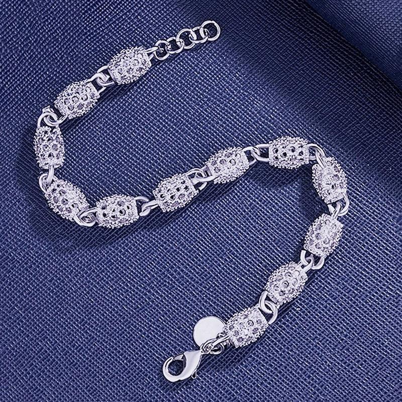 925 Silver Beads Charm Bracelets For Women Luxury Hollow Adjustable Lucky Ball Bracelet Wedding Party Fine Jewelry Gift