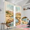 2pcs 2D Flat Printing Curtain Isaiah 43 19 Desert Streams 100% Polyester Fabric Without Electricity Holiday Decorations Use for