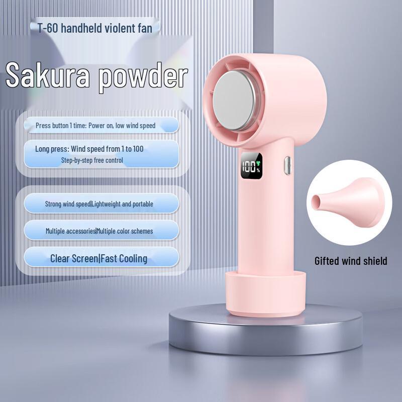Portable High-Speed Digital Handheld Fan