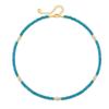 Turquoise Seed Bead Freshwater Pearl Adjustable Choker Necklace