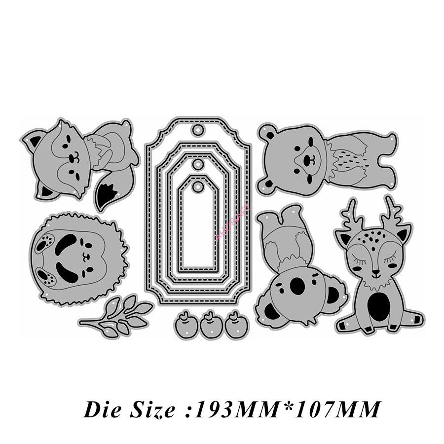

5686 Animal & Tag Cards Metal Die-Cutting Mold, Carbon Steel Knife, DIY Craft Tool, September 2023 193*107mm, 43g/set