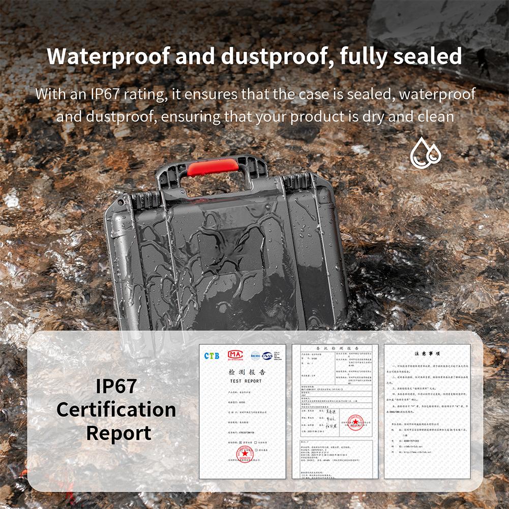 Hard Case Explosion-proof Portable Travel Box 2 Layer Hard Storage Bag IP67 Waterproof for Insta360 X5 Camera Essentials