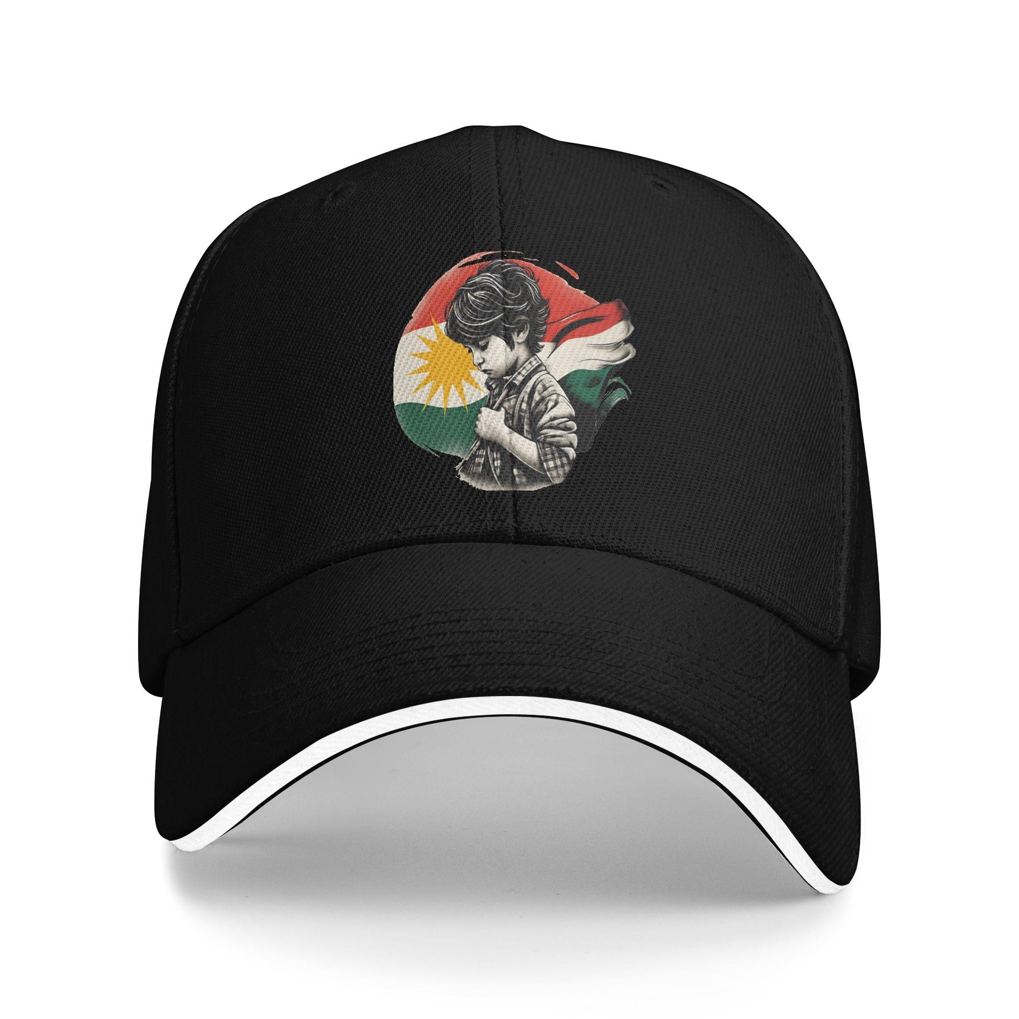 

Spring Kurdistan Flag Baseball Cap Hunting Camping Fitted Retro Design Sun Trucker Hat Men Adult Sunscreen Baseball Caps One Size