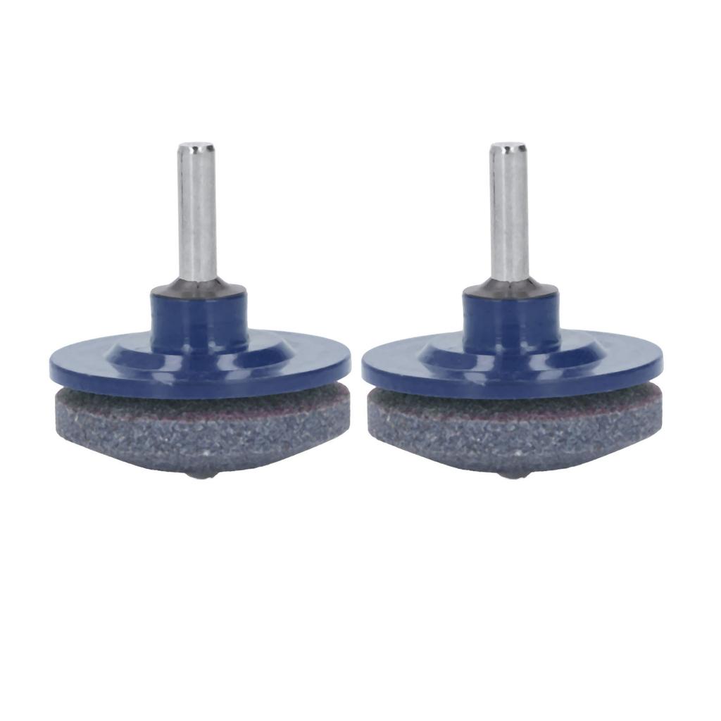 2Pcs Lawn Mower Blade Sharpener Stainless Steel ABS Drill Blade Accessories for Garden Courtyard