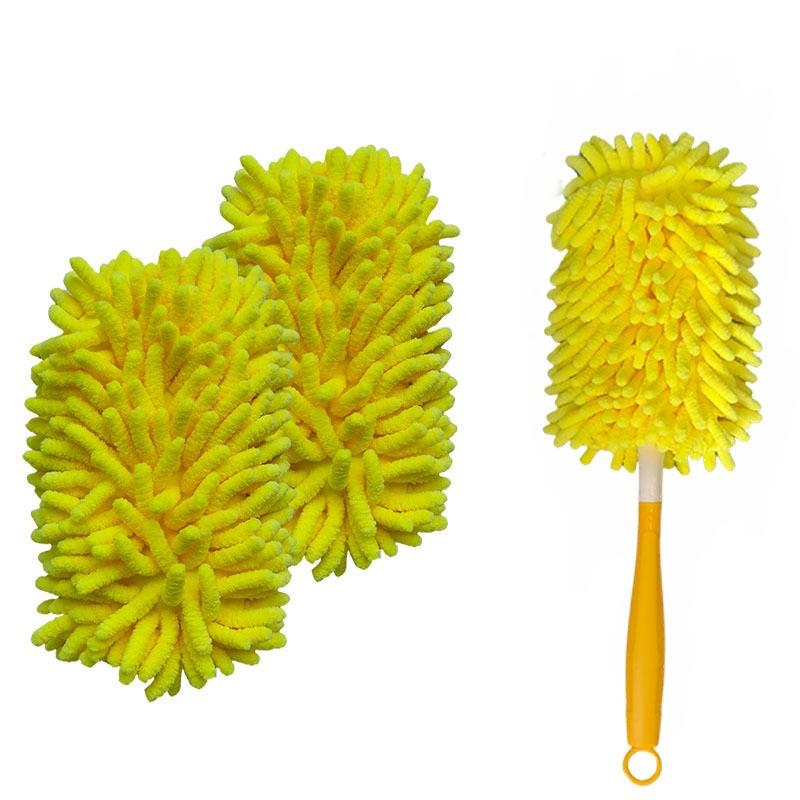 Chenille Duster Refills Handheld Duster Brush with Replaces Duster Pads for Home Car Clean Furniture Window Fan Cleaning Tools