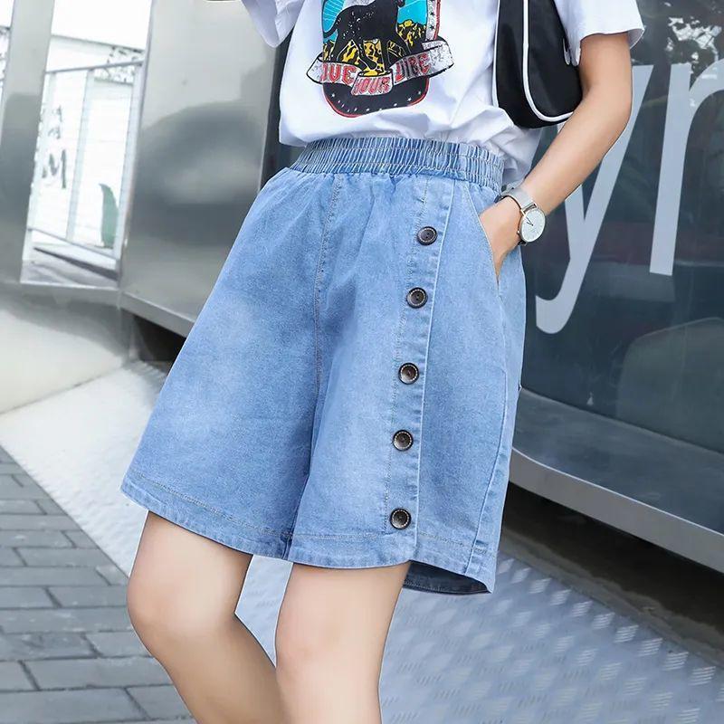 Women s Plus Size Tencel Elastic Waist Cropped Straight Leg Jeans - Summer 2026 Trendy Loose Fit S (80-100 jin)