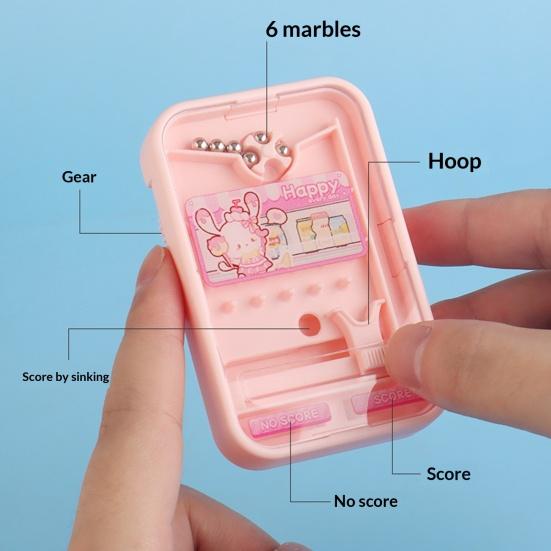 Boredom Relief Game Machine Bead Catching Keychain, Mini Toy for Keychain Stress Relief, Schoolbag Backpack Charm, Gift Kids Adults Decoration