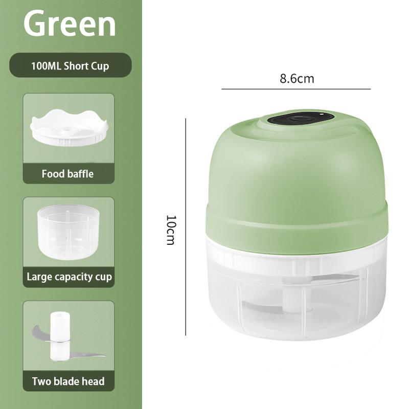 Electric Garlic Purer 100/250ML Mini Electric Garlic Chopper USB Charging Ginger Vegetable Cutter Food Chopper Kitchen Tools