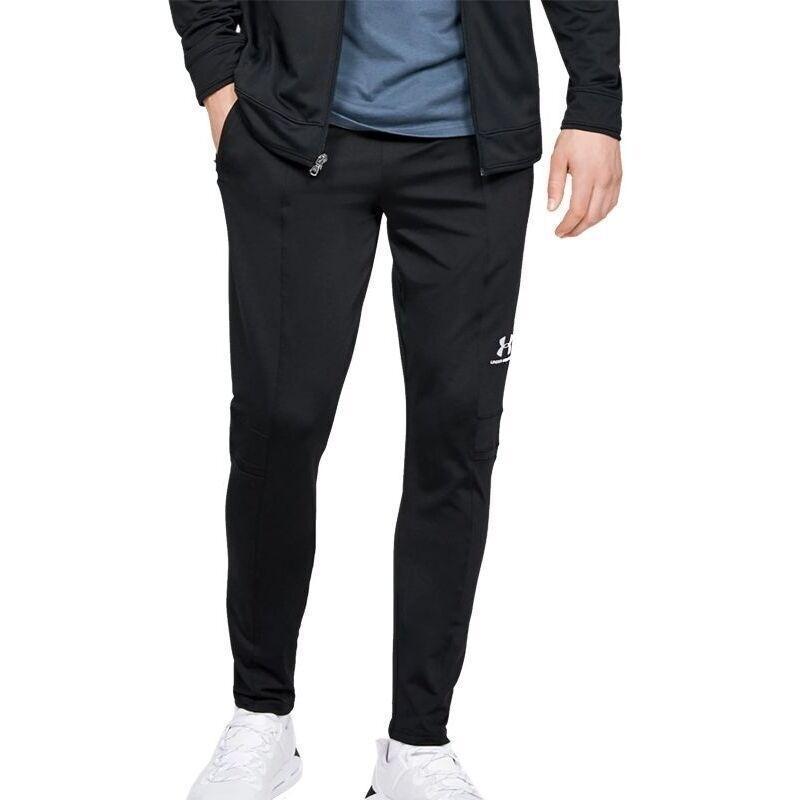 Under Armour Solid Color Logo Print Elastic Waist Sports Pants Men bottoms Black 1343913-001