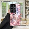 Phone Case: 2D Flat Samsung Galaxy A34 A35 M05 M06 S20 S22 S21 FE Plus 5G Protective Case, Couple Style, White Cat by the Window, Christmas and Hallow