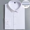 Spring New Men Solid Color Long Sleeve Shirt, Easy Care Business Formal Dress Shirt for Young Men Interview White Shirt