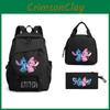 Student Stitch Backpack Lunch Bag And Pen Case Threepiece Set For Education Use