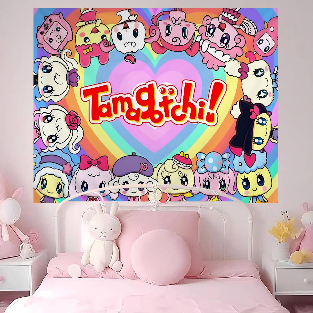 Classic TTamagotchi Cut Friend Game Hanging Bohemian Tapestry Hanging Tarot Hippie Wall Rugs Dorm Japanese Tapestry