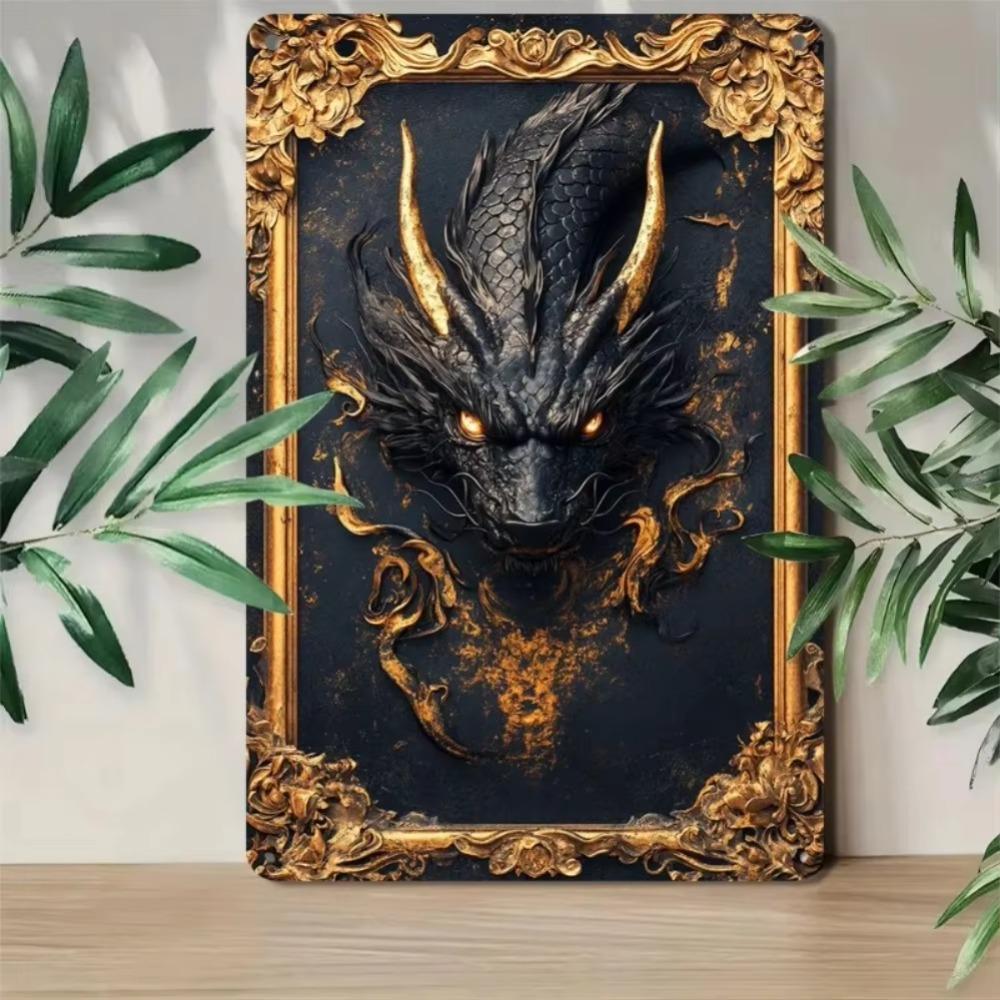 

Dragon Metal Wall Art Fantasy Decor Aluminum Panel 7.9x11.8 Inch 20x30cm