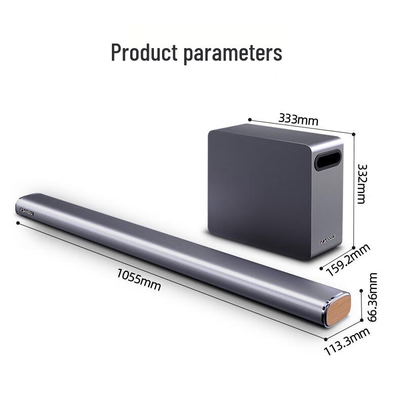 SANSUI DV-93B Home KTV Soundbar System with Subwoofer & Mic