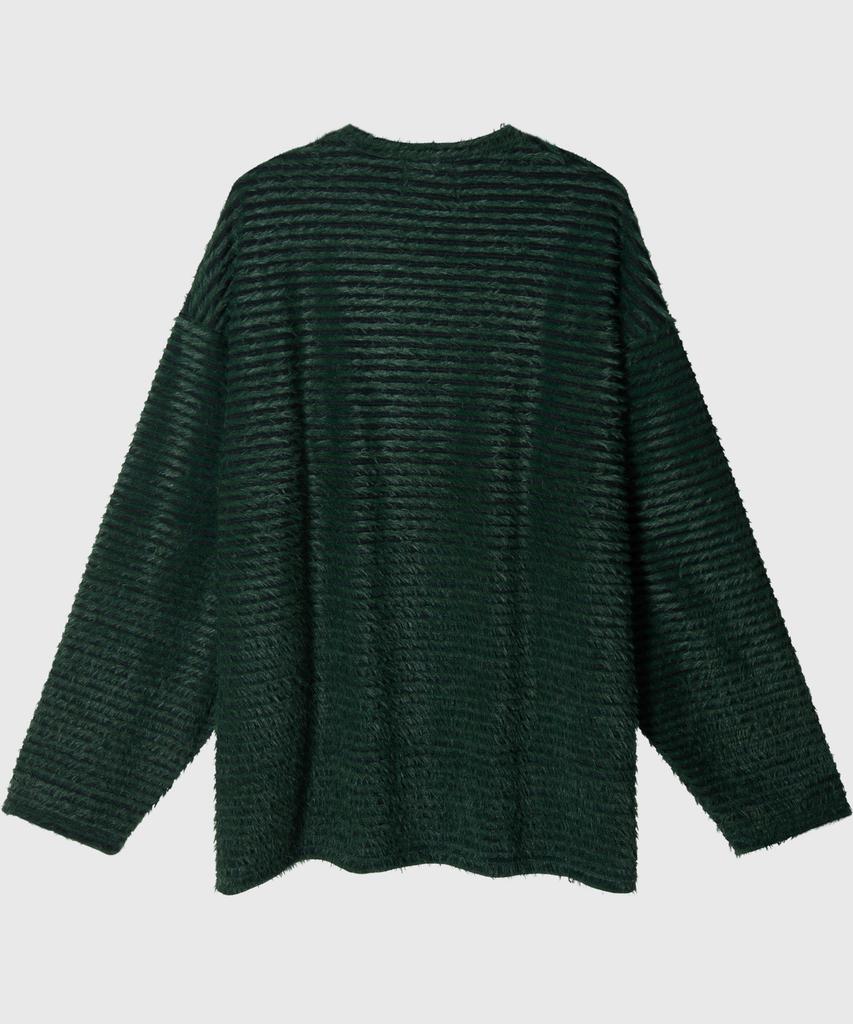 BILLIANT Mohair Over Striped Knit_Green