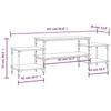 VidaXL TV Stand Sonoma Grey 157x35x52 Cm Engineered Wood 826323