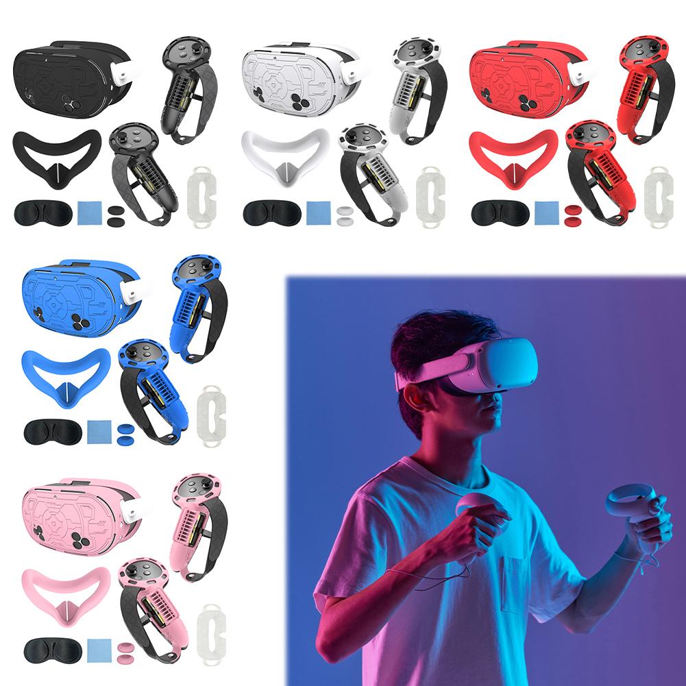 7Pcs VR Accessories Protective Cover Anti-Fall for Meta Quest 3S VR Accessories Shockproof Controller Grips Cover VR Shell Cover