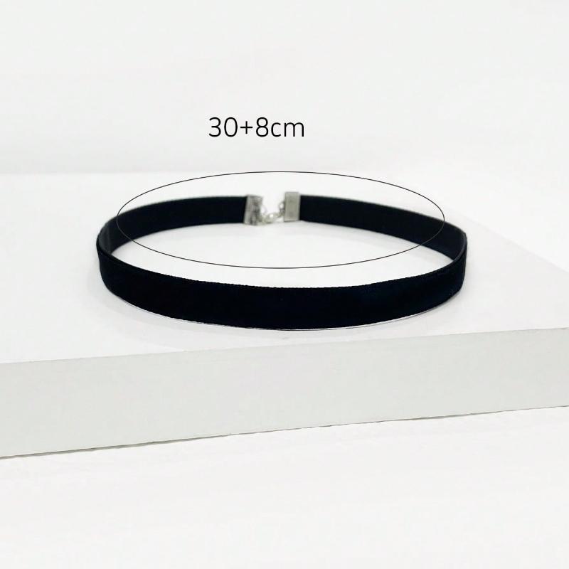 1 Stück Roter Samtstoff Sommer Schmaler Kragen Einfacher Choker Halskette Dekoration Für Frauen