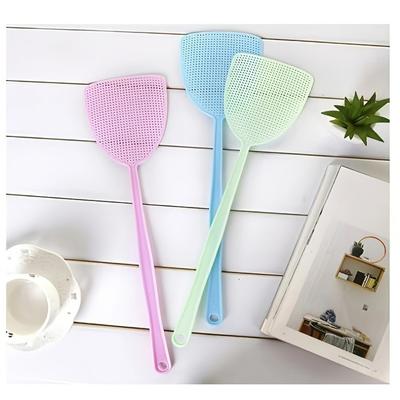 1PC Explosive Plastic Fly Swatter Household Manual Extended Handle Fly Swatter