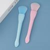 New product with digging spoon double head silicone mask brush silicone soft head mud mask brush digging apply makeup remover c