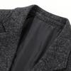 Autumn and Winter Medium and Long Thousand Bird Grid Single-sided Woolen Trench Coat Middle-aged and Young Business Woolen Jacket