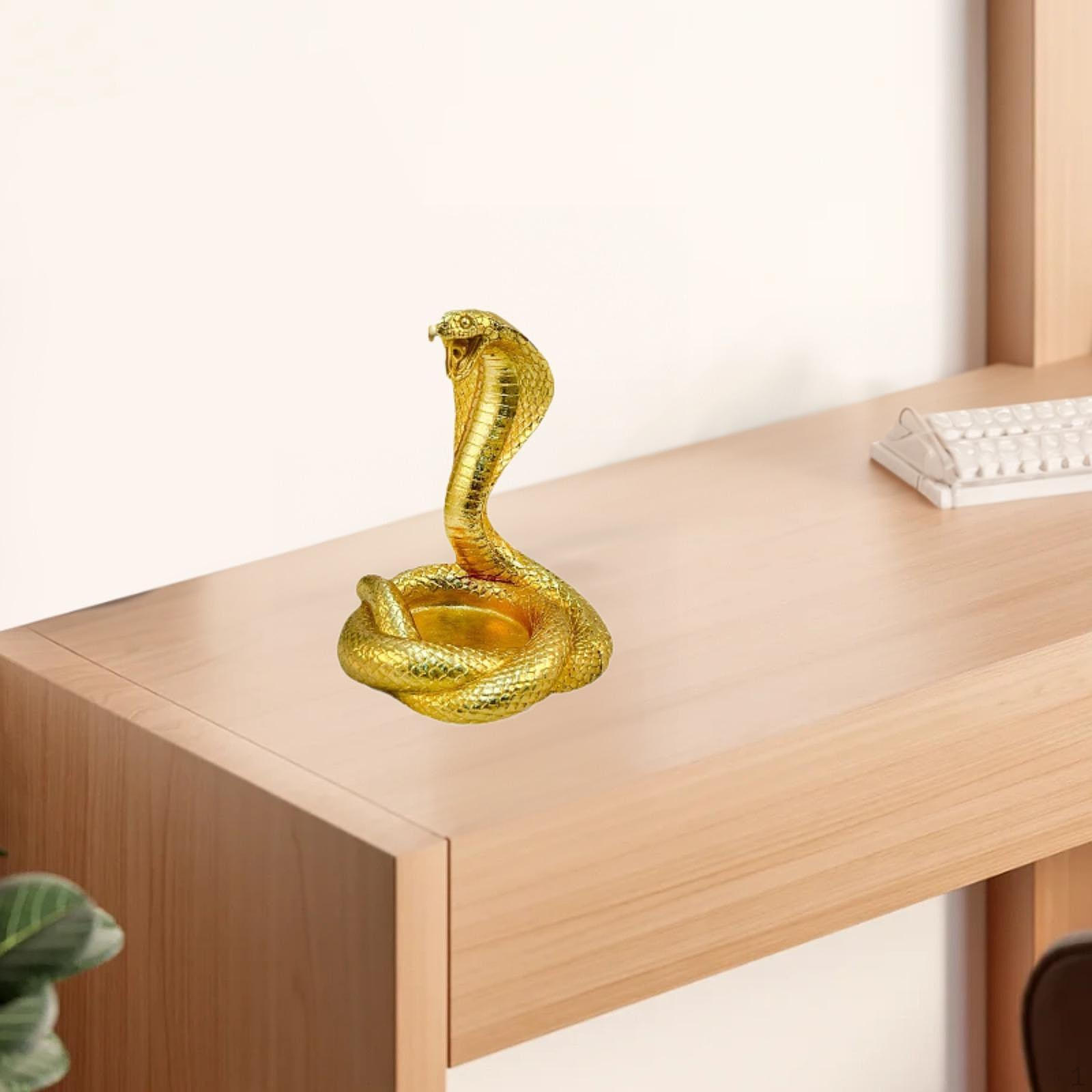 

3D Snake Statue, Tabletop Decoration, Table Creative Display Artistic Decor Small Sculpture