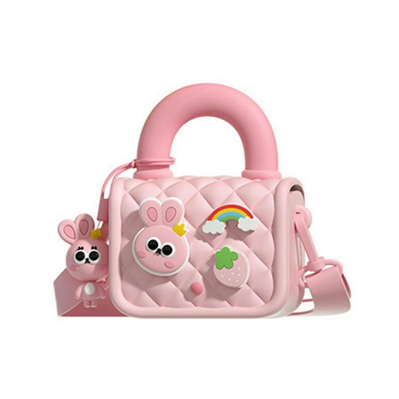 Multifunctional Children'S Camera Bag Portable Cute Handheld Coin Purse Camera Accessories,Pink