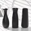 Nordic Minimalist Black Ceramic Vase for Dried & Fresh Flowers – Home & Living Room Decor