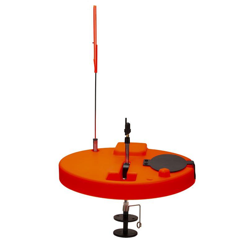 Ice Fishing Platform with Auto Flags and Orange-Red Floats - Winter Outdoor Gear with Anti-Freeze Features
