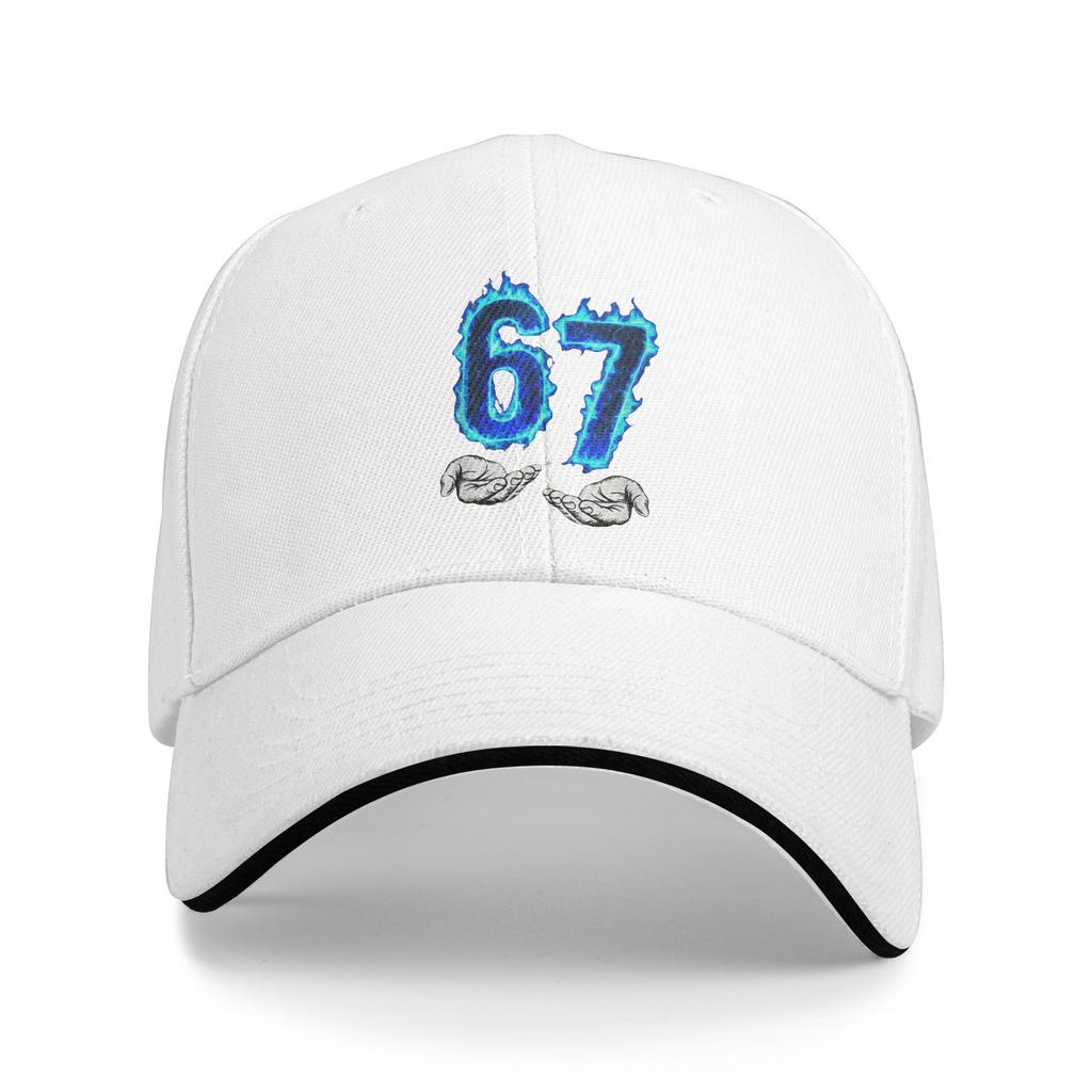 6 7 Meme Six Seven 67 Hands Meme Sun Baseball Cap Summer Unisex Men Logo Trucker Hat Sunscreen Stylish Tennis Skate Snapback Cap